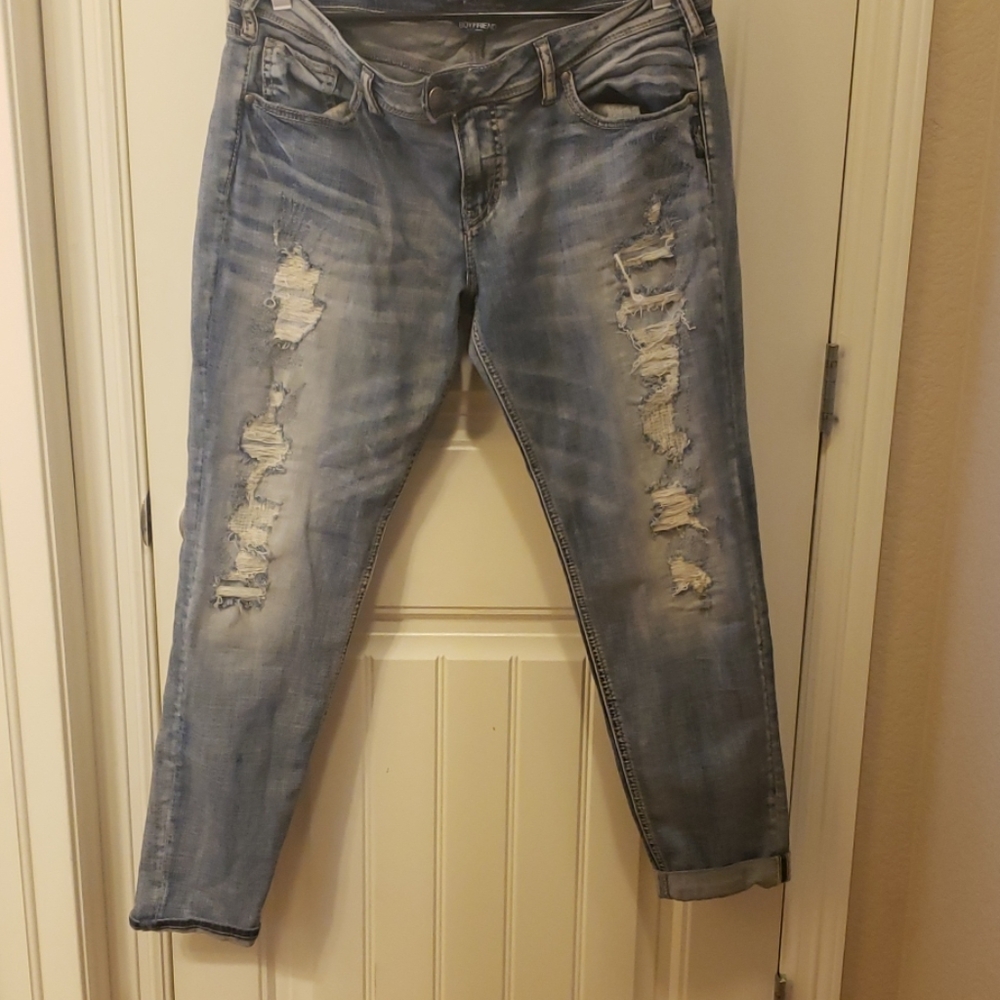Silver Boyfriend Super Stretch 33x29